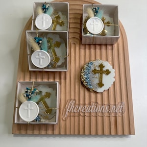 Personalized epoxy magnets with crosses