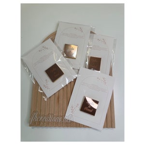 Cartes personnalisées avec chocolats miroirs