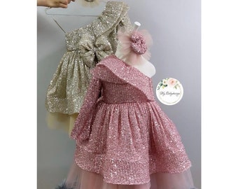 Sequined dress, for children.