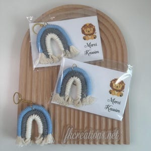Porte-clés macramé personnalisés avec cartes personnalisées