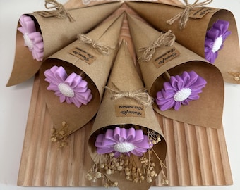 Daisy cones in scented soap