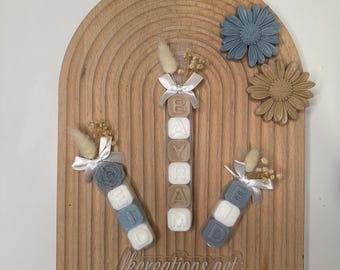 Scented soap ballotins with dried flowers