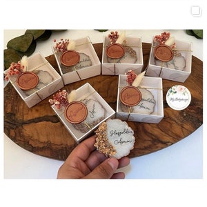 Rose gold epoxy magnets
