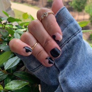 NAIL STICKERS DECALS, Nail Polish Strips, Smiley Face Nails, Aesthetic Happy Emoji Black And White Self-Adhesive Nails Wraps Gift For Ladies