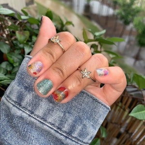 Glitter nails wraps, new year Nail Wraps, Nail Strips, Nail Stickers, Nail Art, Nail Decal, Nail Polish