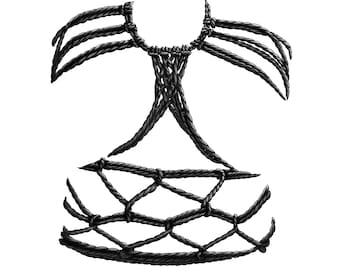 Hestia Shibari Art Bdsm Rope Bondage Illustration Print Daisy Nsfw Etsy