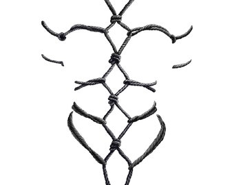 Hestia Shibari Art Bdsm Rope Bondage Illustration Print Daisy Nsfw Etsy