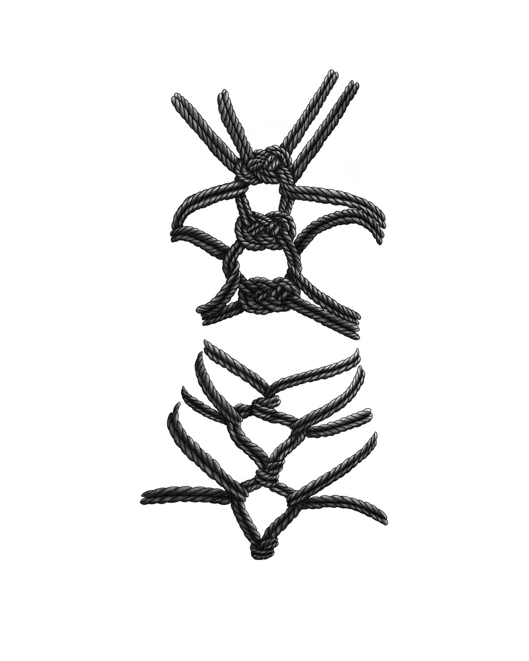 Vanessa Shibari Art Print Etsy