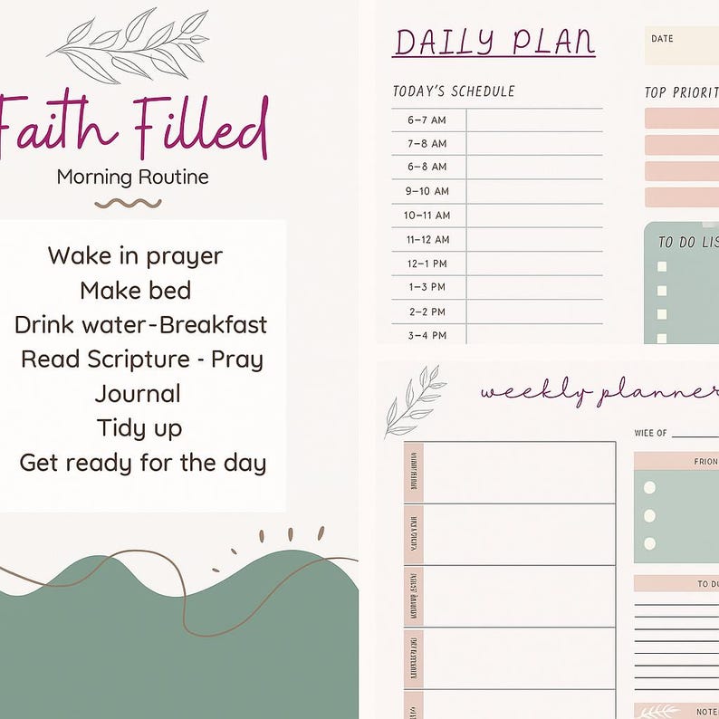 Digital**daily Grace Planner Printable – Christian Daily Organizer PDF ...