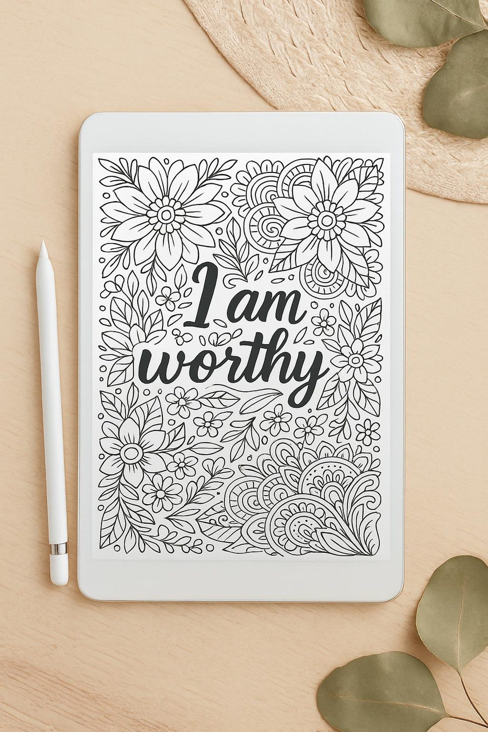 Positive Affirmation Coloring Book - Etsy
