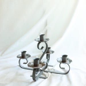 Candelabra Centerpiece Candle, Whimsical Candle Holder, Candlestick Holder, Brutalist Candleholder, Art Nouveau Style