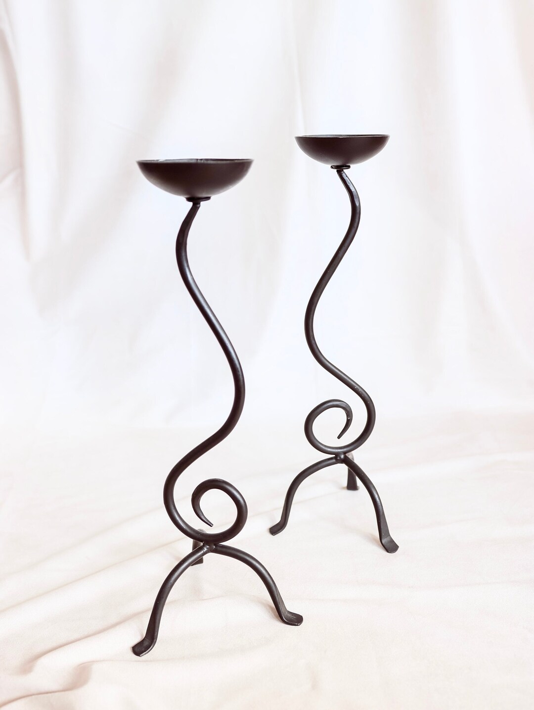 Funky Squiggle Candle Holder Black Candle Holder Home Decor Etsy