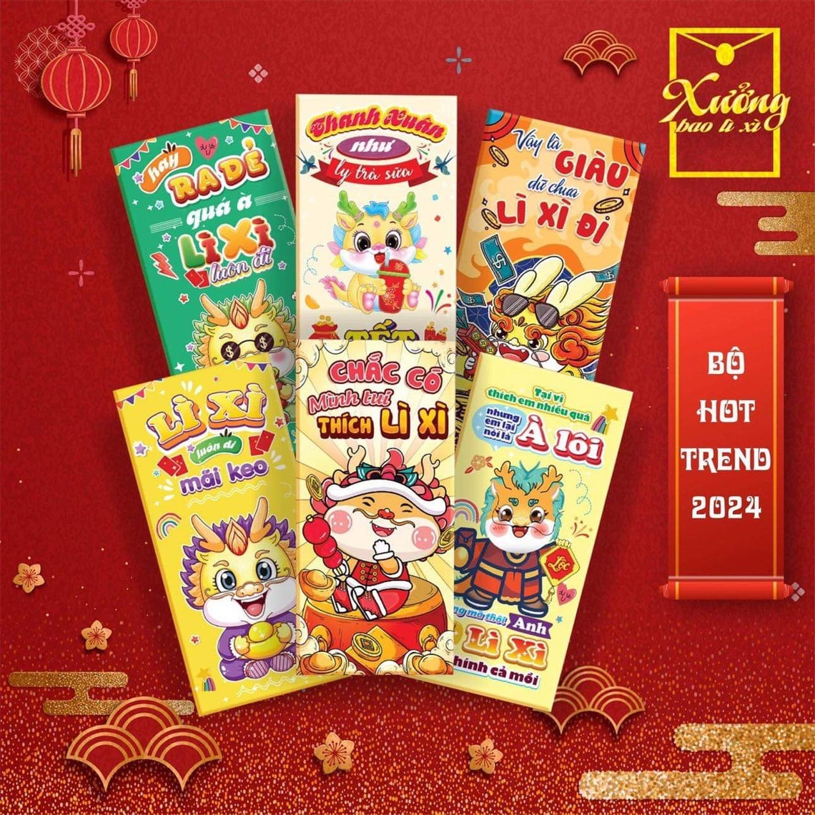 Lucky Money Envelopesred Envelope for Lunar New Year - Etsy