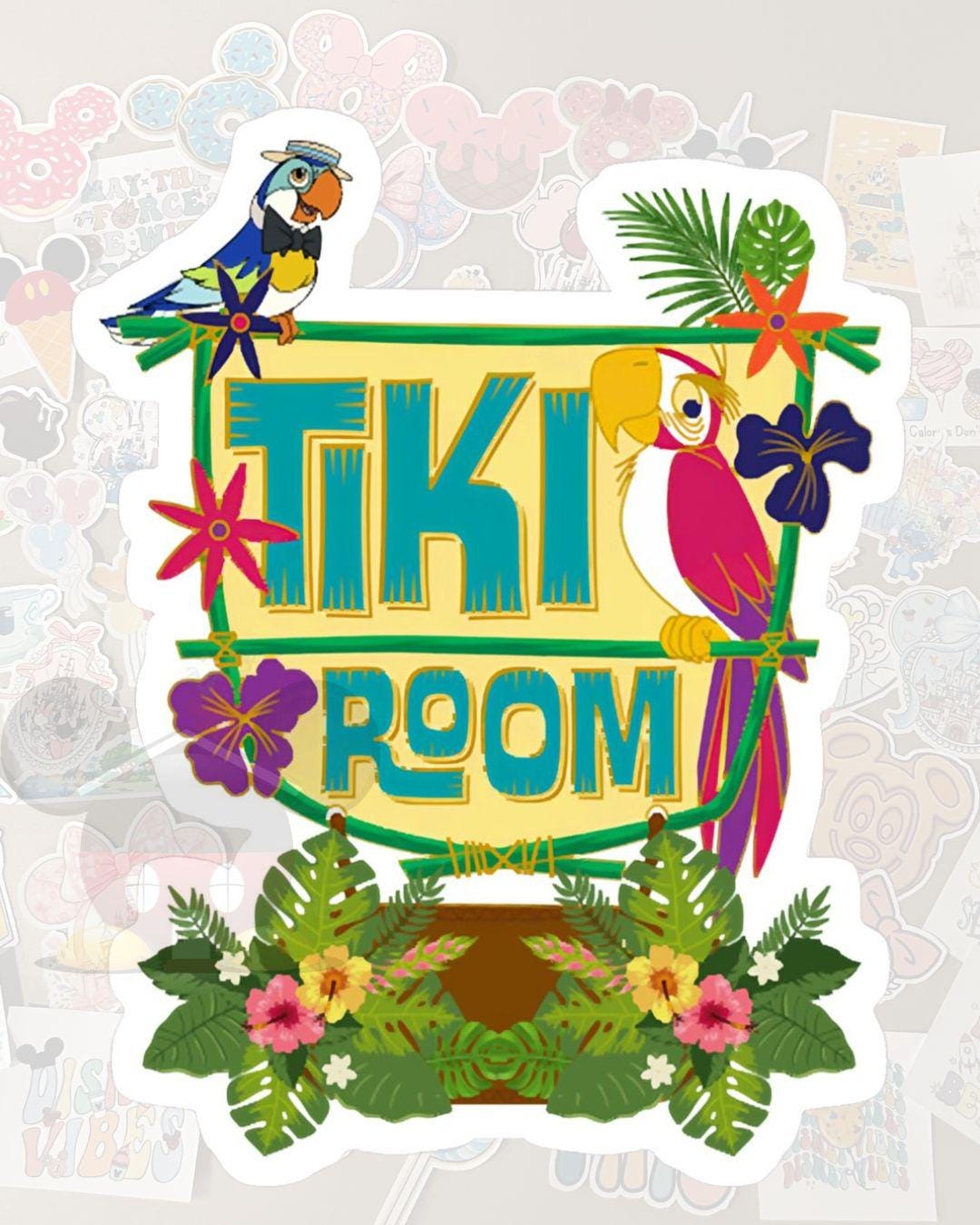 Tiki Notebook Disney's Enchanted Tiki Room Waterproof Sticker- Pixie Dust Loot-gloss ...
