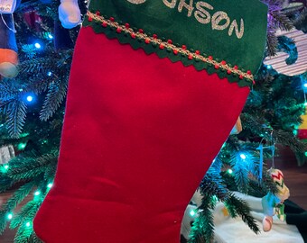 Medias navideñas personalizadas de Disney: rojas o verdes