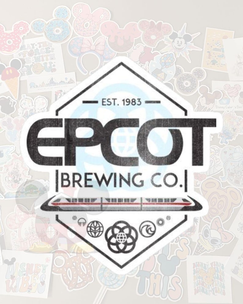 Disney's Epcot Brewing Company Waterproof Sticker-gloss Vinyl-decal ...