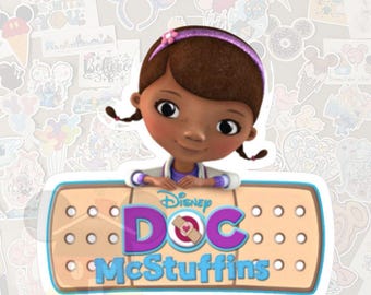 Disney Classic Doc McStuffins Sticker - Pixie Dust loot-Gloss Vinyl-Decal, Water Bottle, Laptop, Planner-Trip/Disnerd Single Sticker- Retro