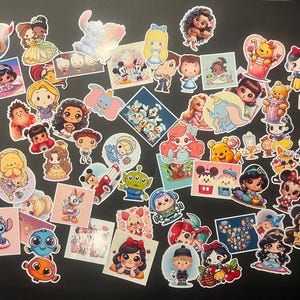 Disney Kawaii Cute Sticker Set- Mickey, Minnie, Princess, Moana, Pooh, Stitch, Toy Story- Lot of Gloss Vinyl Stickers- Physical Stickers