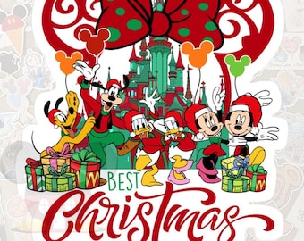Disney Mickey Best Christmas Ever Sticker- Pixie Dust loot-Gloss Vinyl-Decal, Water Bottle, Laptop, Planner-Merry Xmas