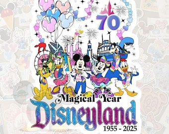Disneyland 70 year anniversary-Magical Yr Sticker-Gloss Vinyl Waterproof-Laptop,Waterbottle,Journal, Scrapbook-Pixie Dust/Fairy Dust-Disney