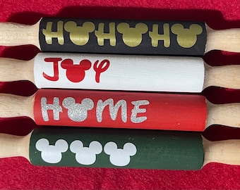 Disney Themed Mini Rolling Pin- Tiered Tray Decor- Christmas