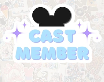 Disney Cast Member Blue Sticker- Pixie Dust loot-Trip gifts-Gloss Vinyl-Decal, Water Bottle, Laptop, Planner-Adult Disney