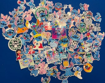 Disney Stitch Sticker Set-Stitch, Lilo, Ohana, Coffee, Starbucks, Cows, Baby & more-Lot of Gloss Vinyl Stickers-Phones, laptop, water bottle