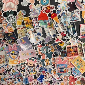 Disney Mystery Stickers-Pastels, Stitch, Retro, Princess, Toy Story, Pooh, Kawaii, Snacks, Cruise, Pixar, Mickey & Minnie- Fun Gift Idea
