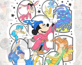 Fantasia Mickey Mouse Wizard Sticker: Waterproof Gloss Vinyl Decal