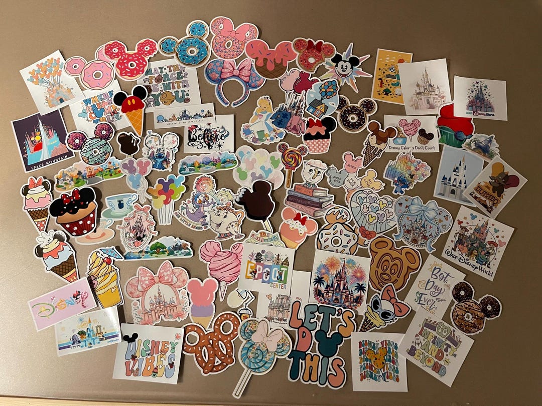 Disney World Pastel and Snacks Stickers- WDW Rides,signs,treats- Pixie ...