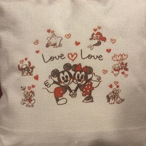 Disney Valentine's Day Pillow Covers 18x18 Case Mickey & Minnie-Love image 4