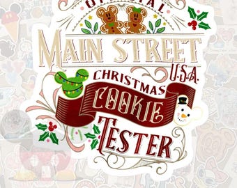 Disney's Main Street Official Cookie Tester Sticker-Pixie Dust loot-Gloss Vinyl-Decal, Water Bottle, Laptop, Planner-Xmas Stocking Stuffer