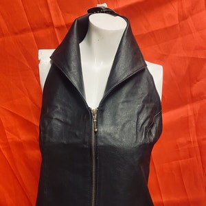 Vintage Kragen Biker Weste Mit Reißverschlüssen