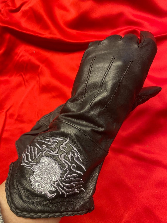 Vintage genuine leather gloves Gem