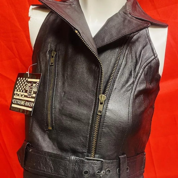 Women Tops Leather - Etsy UK