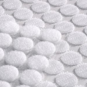 5000 kardborreprickar vita 20 mm sy-på kardborreprickar