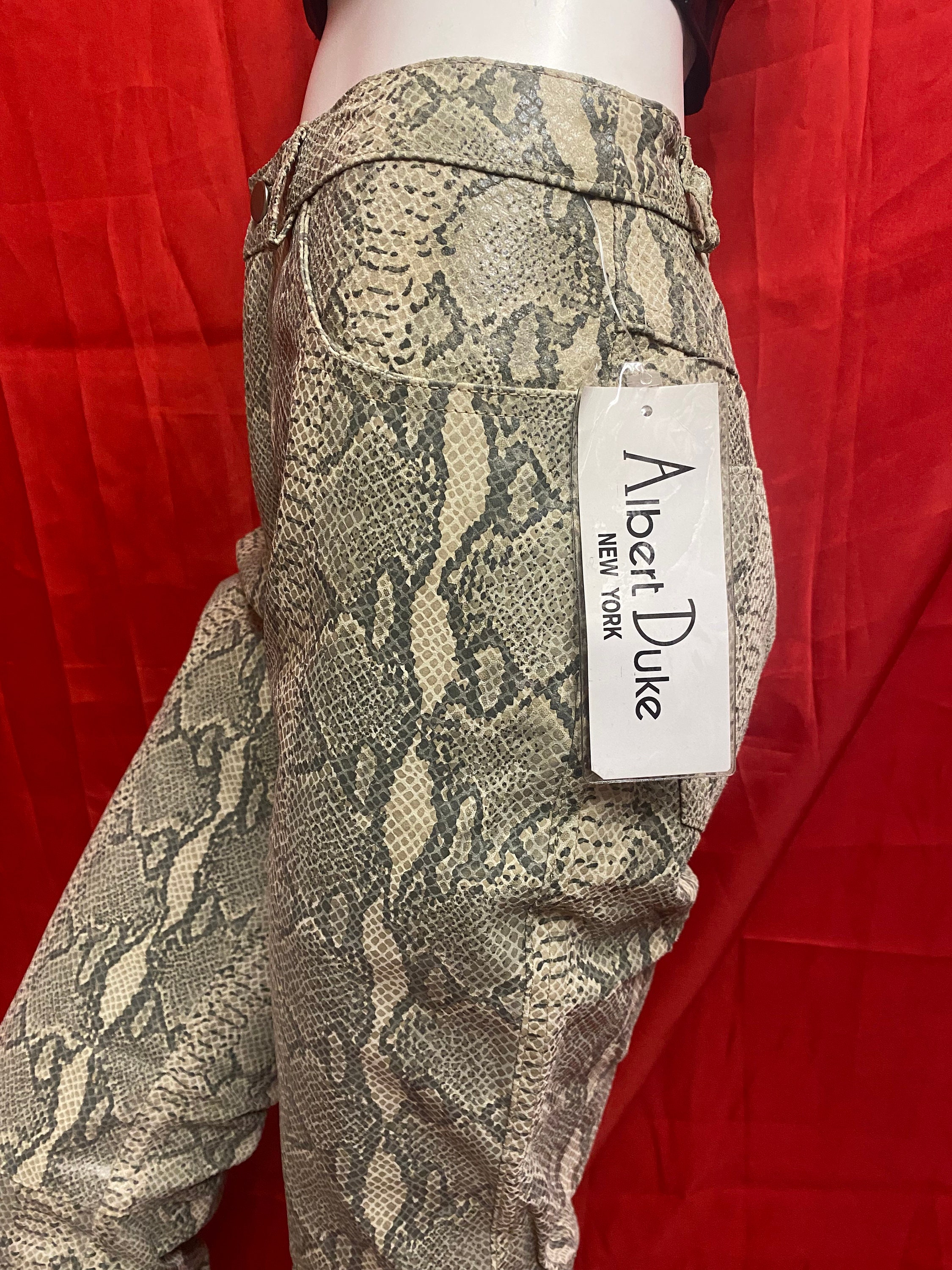 NEW 90 VINTAGE Womens's Snake Print Pant - Etsy NEW 90 VINTAGE Womens's Snake Print Pant - Etsy