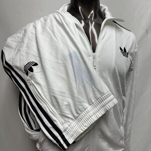 Vintage 90S D6 F180 Adidas White Tracksuit Zip Jacket and Pants