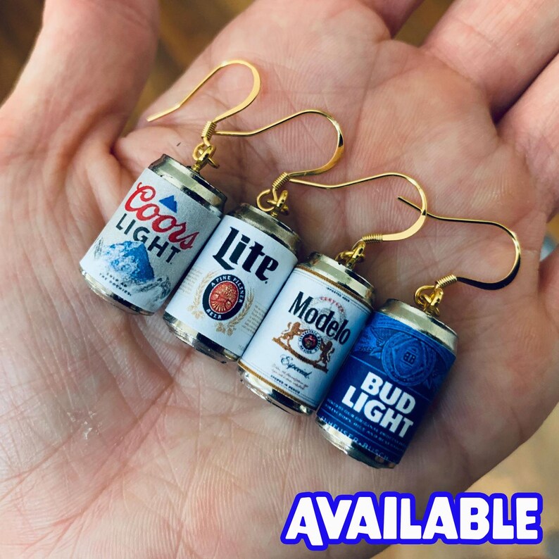 Miniature Beer Can Keychain: Steel Ball Chain, Fun Alcohol Lover Gift ...
