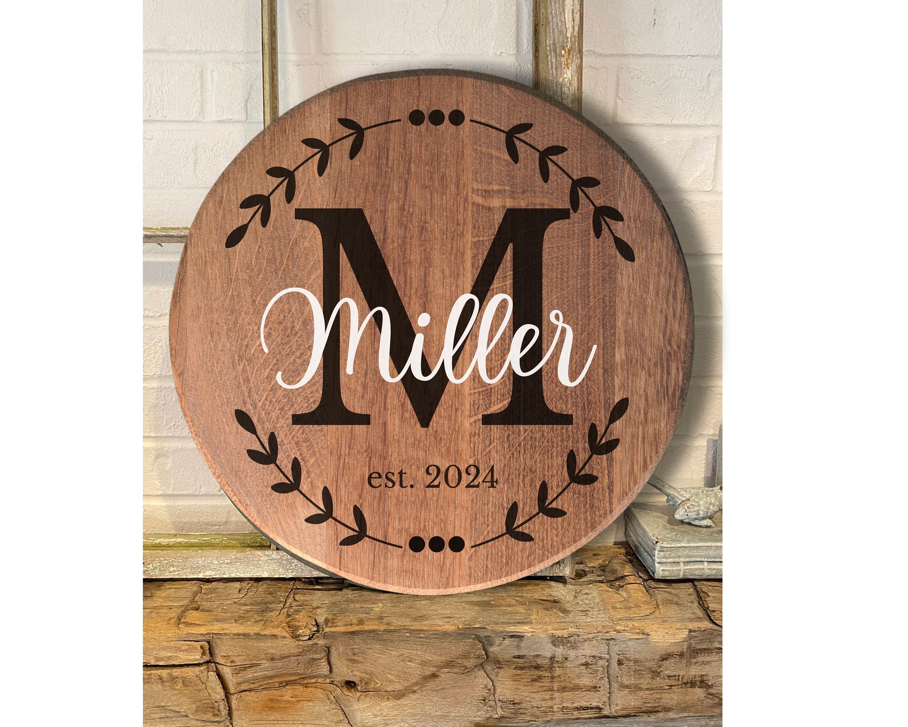  Personalized Last Name Family Sign, Laser Cut Split Initial  Letter, Wall Hanging, Custom Monogram, Outdoor Use, House Decor, Front Door  Hanger, Wedding Gift, Housewarming, Wooden Acrylic Metal (8.0 ) : Handmade  Products