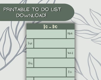 Green Haze To Do List Printable Download