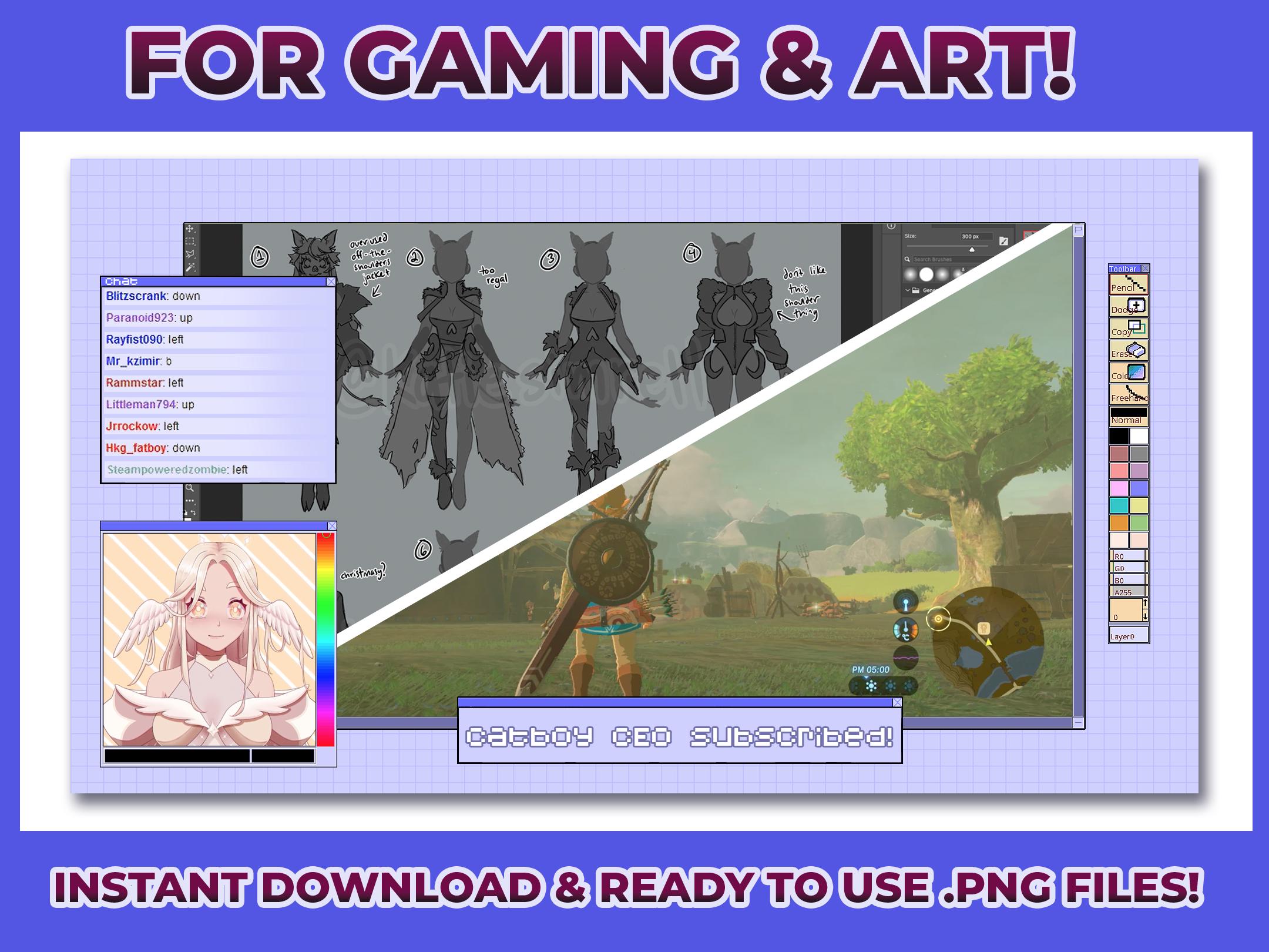 Paintchat Design PAINTCHAT Inspired Adjustable Twitch Overlay for Streaming! Comes in ...