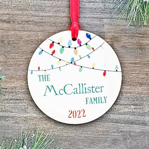 Family Christmas Ornament, Christmas Ornament, Custom Keepsake, Personalized Gift, Holiday Gift, 2024 Ornament, Wedding Gift, Newlywed