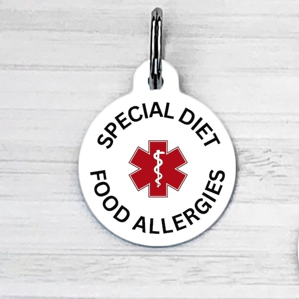 Special Diet Food Allergies, Medical Alert Tag for Dogs, Dog Tag for Dogs, Dog ID Tag, Dog Name Tag, Dog Tag, Dog Tag for Collar, Dog ID Tag