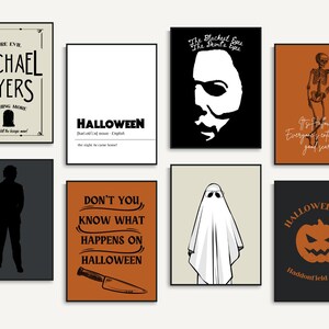 Halloween-kunstdecor | Set van 15 afdrukbare exemplaren | Halloween film fanart | AFDRUKBARE galerij kunst aan de muur | Digitale download | Michaël Myers