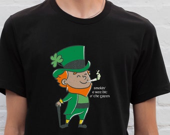 Unisex Funny St. Pats Day Shirt, Oversized Crewneck T-Shirt, Stoner Gifts For Women, Cute Weed Shirt, Stoner Girl Tee, Stoner St. Patricks