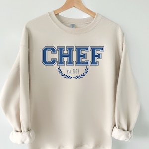 Personalized Chef Crewneck Sweatshirt, Gift for Chef, Chef Sweater, Unisex Chef Gift