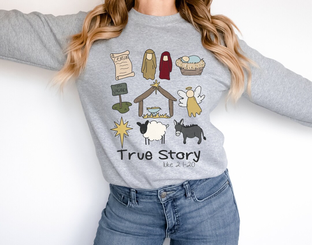 Nativity Christmas Sweater Jesus is the Reason for the Etsy
