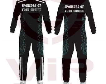 Hand/Machine Made Go Kart Racing Suit ,Made To Order, Digital Printed level 2 Customizable suit Name/Number/Flag/Your Own Sponsors,