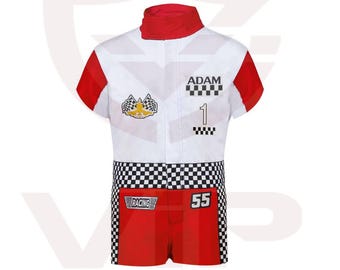 Toddler Racing Costumes For Birthdays & Special Occasions, Car Racing suits, Birthday Gift, Kids Racing Suits, Halloween Costumes